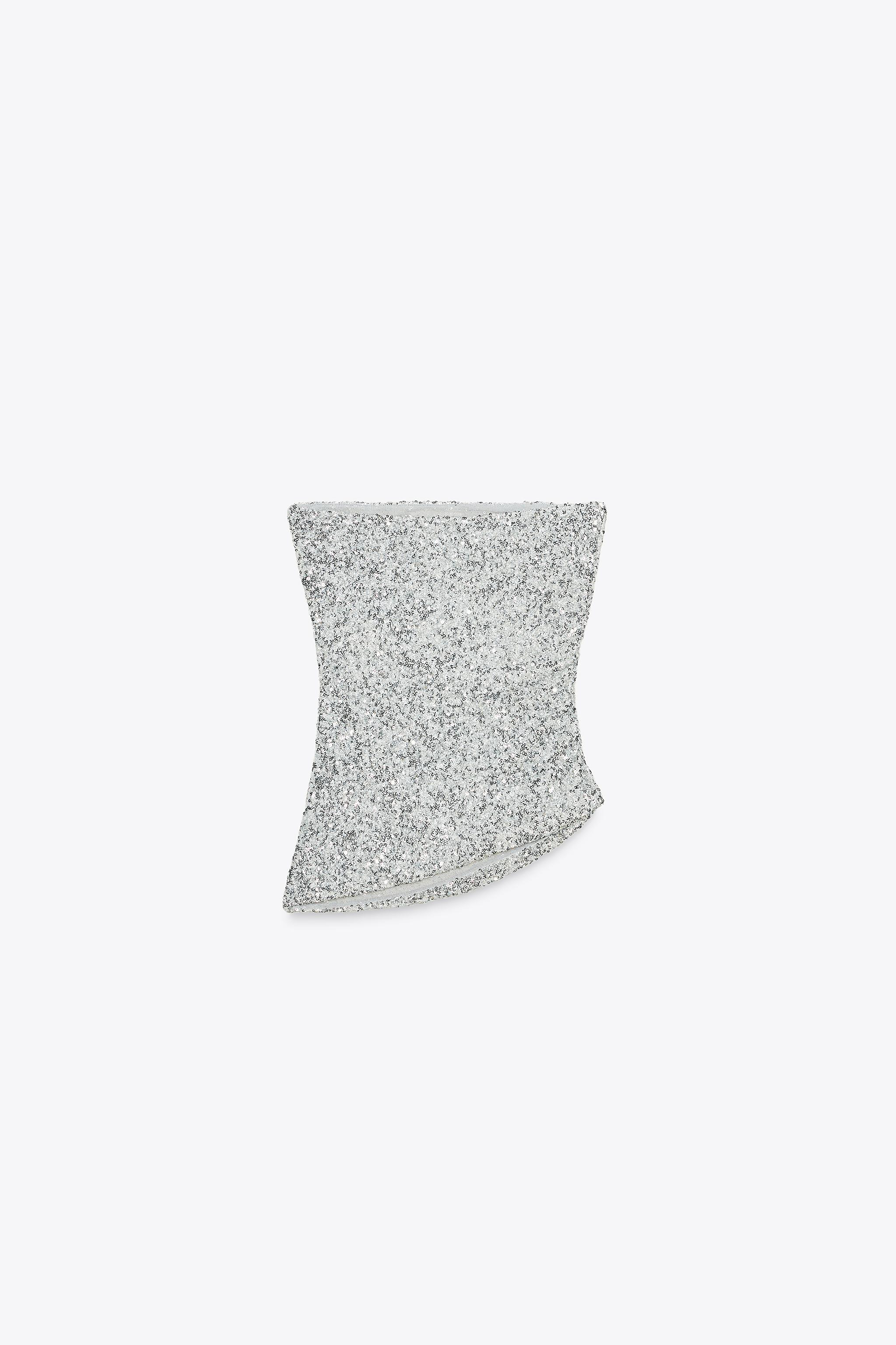 SEQUIN BANDEAU TOP | Zara US
