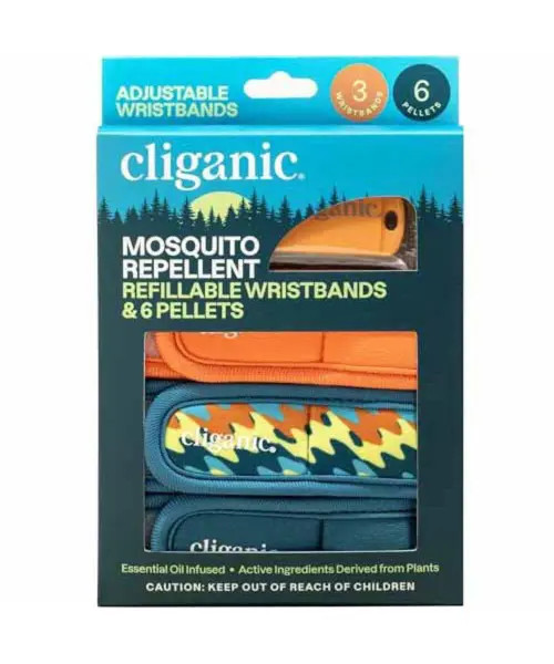 Cliganic Mosquito Repellent Refillable Wristbands in None at Nordstrom | Nordstrom
