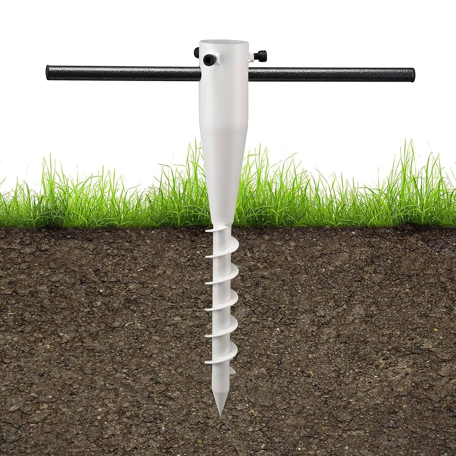Beach Umbrella Sand Anchor - Heavy Duty Outdoor Umbrella Holder No Dig Ground Umbrella Base - Stu... | Amazon (US)