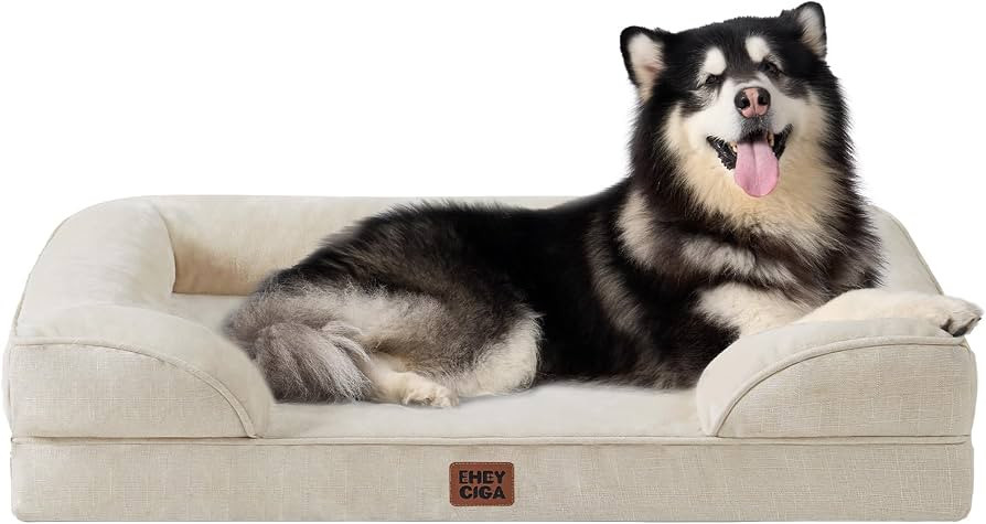 EHEYCIGA Orthopedic Dog Beds for Extra Large Dogs, Waterproof Memory Foam XXL Dog Bed with Sides,... | Amazon (US)