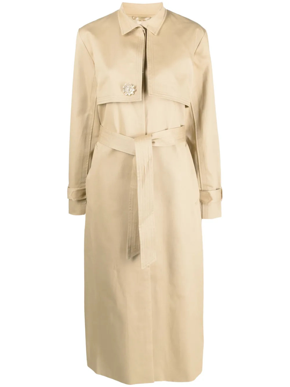 DESTREE Rudolf Belted Trench Coat | Neutrals | FARFETCH | Farfetch Global