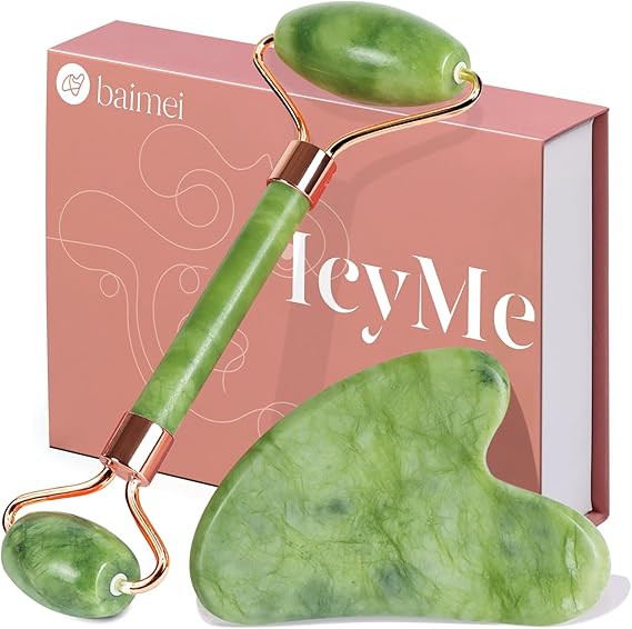 BAIMEI IcyMe Gua Sha & Jade Roller Facial Tools Face Roller and Gua Sha Set for Puffiness and Red... | Amazon (US)
