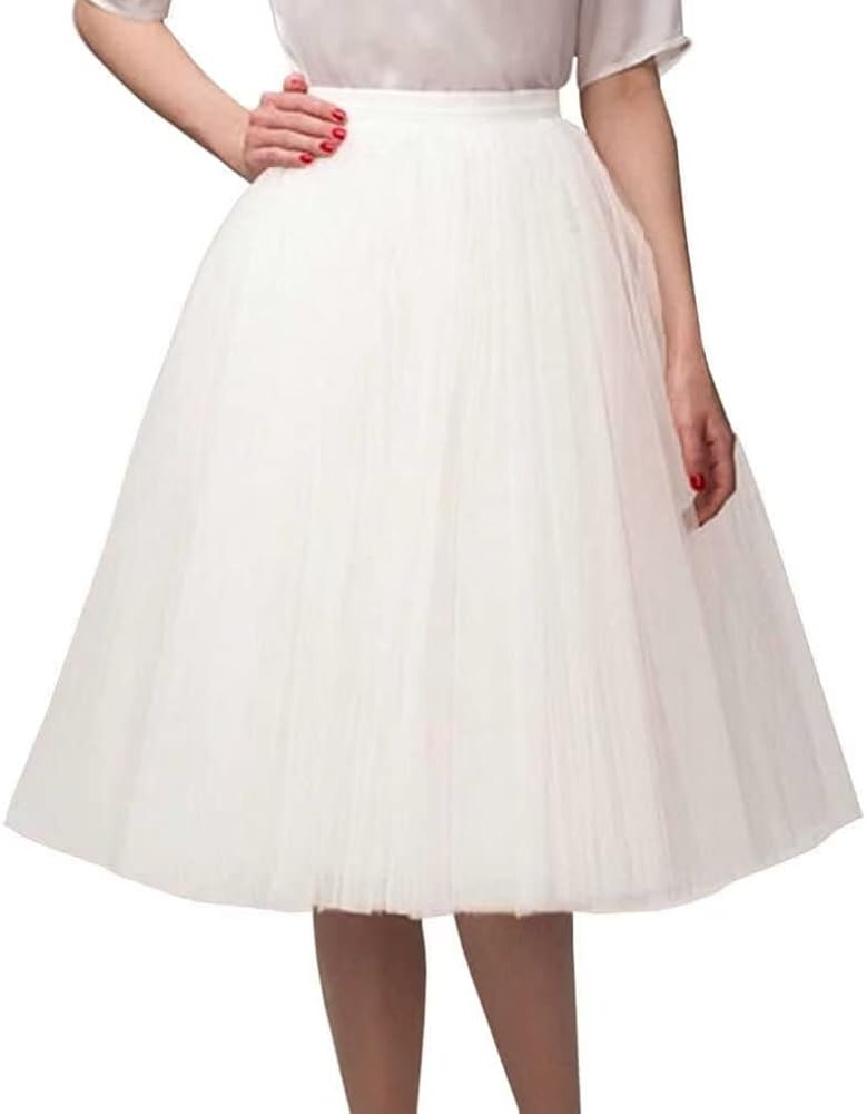 WDPL Adult A-line Tulle Skirt Bridesmaid Petticoat Tutu for Women | Amazon (US)