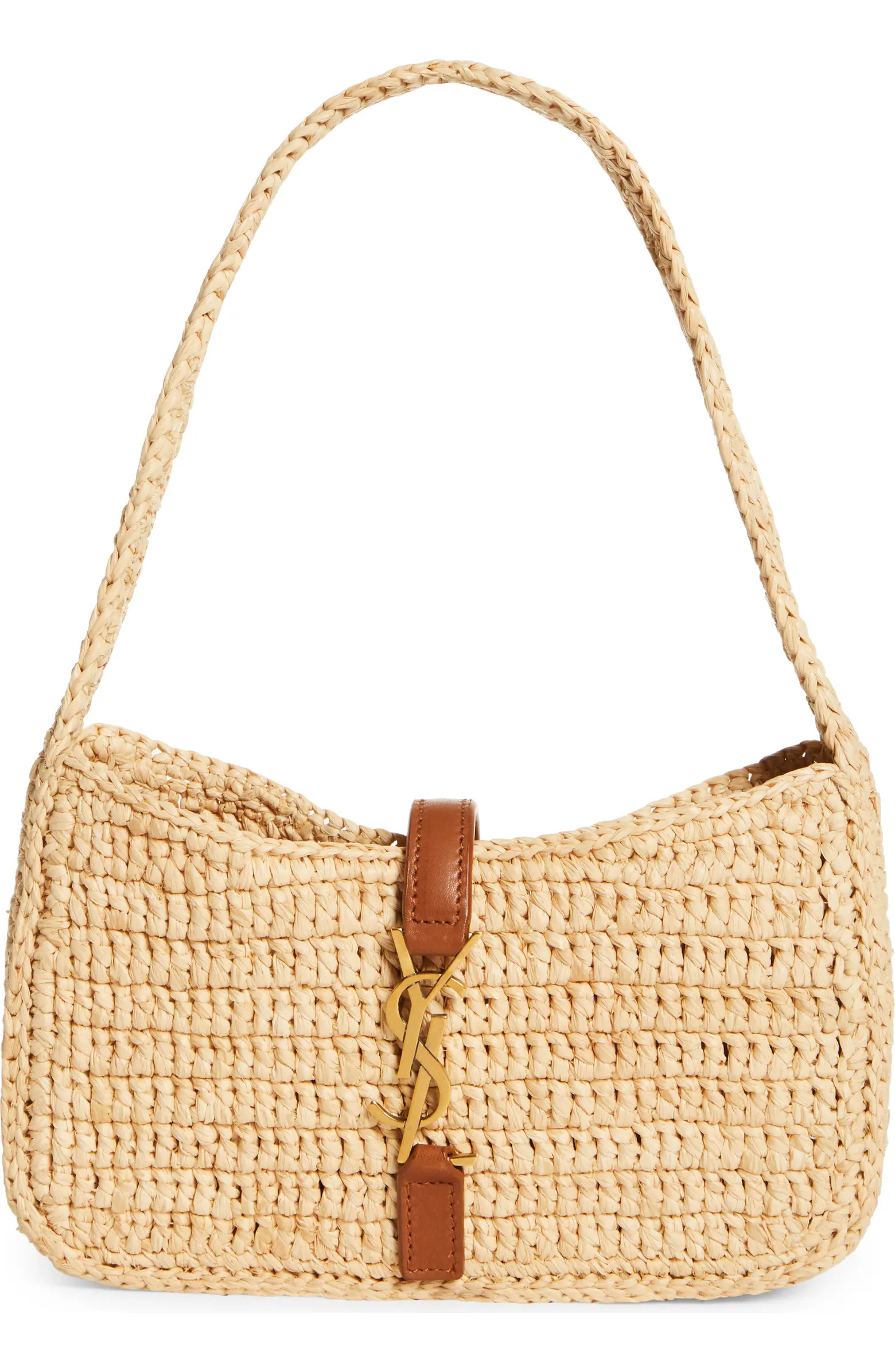 Saint Laurent Mini Le 5 à 7 Raffia Hobo | Nordstrom | Nordstrom