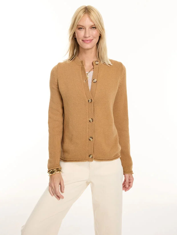 Roll Edge Cardigan | Talbots