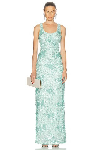 SIMKHAI Bex Tank Maxi Dress in Seafoam | FWRD | FWRD 