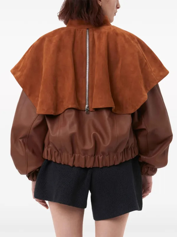 JW Anderson cape-style Leather Jacket - Farfetch | Farfetch Global