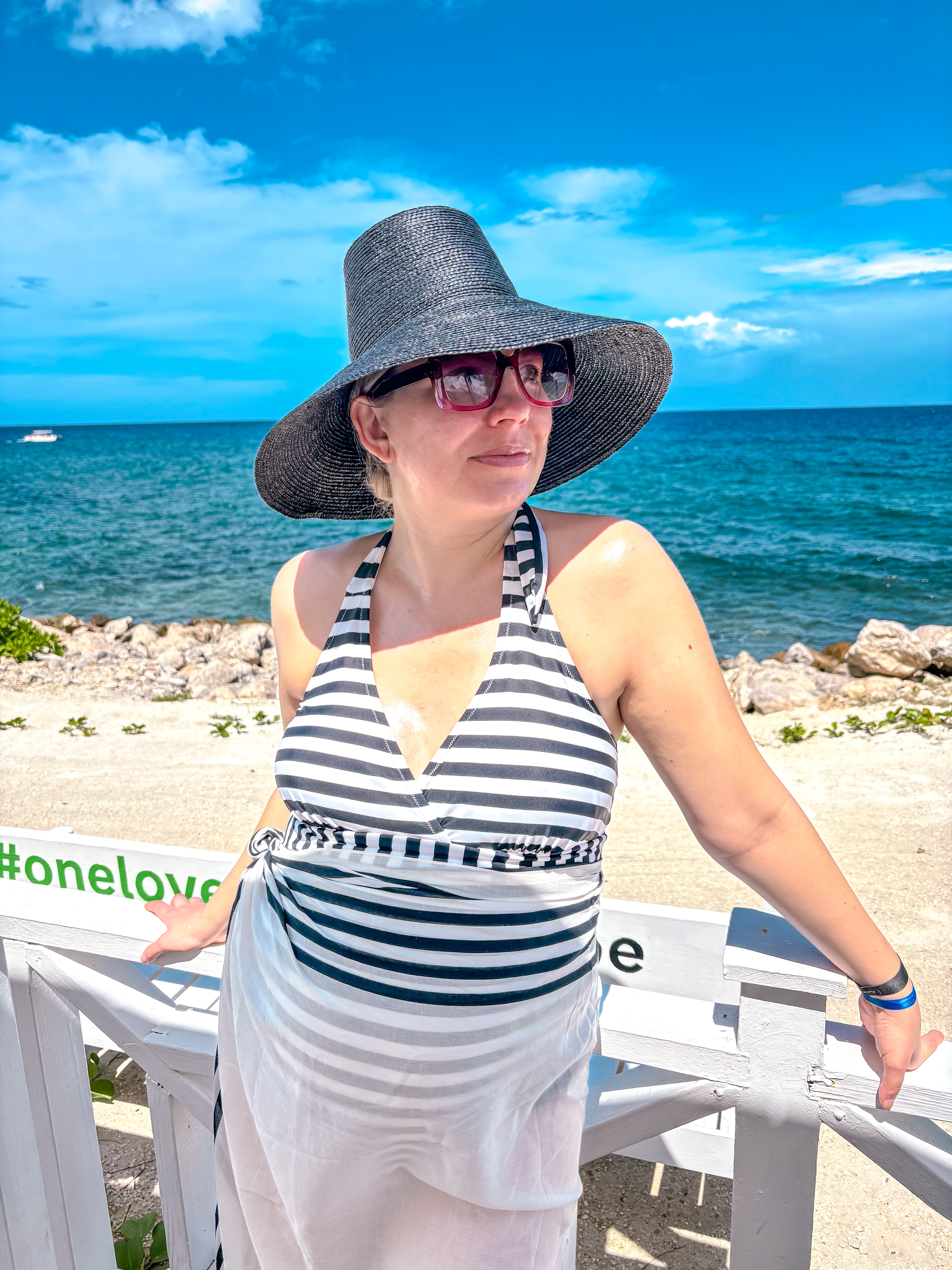 When we walked down on to the resort beach a random guy popped out from behind a sign and said “you looking for me? I’m Smokey- the mountain farmer.” 
Uh… lol. 🍃 

#LTKSeasonal #LTKSwim #LTKTravel