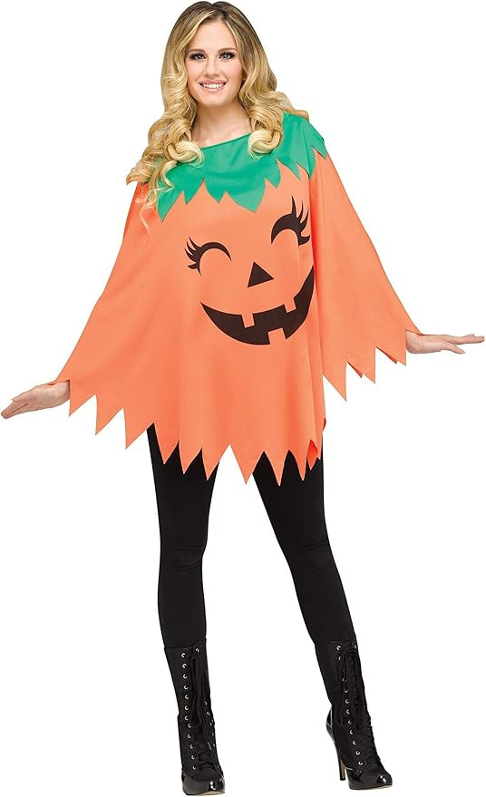Adult Pumpkin Poncho | Amazon (US)