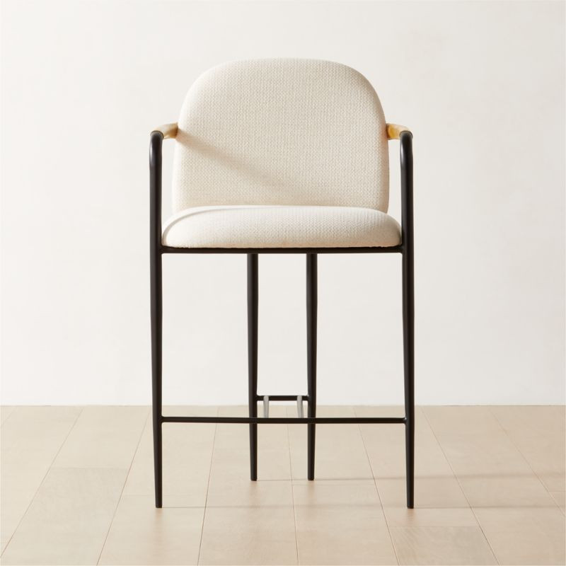 Avont Modern White Upholstered Counter Stool + Reviews | CB2 | CB2