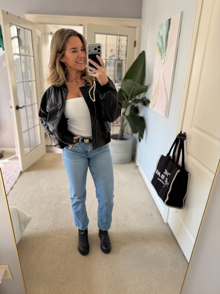 The perfect leather jacket for any fall outfit!!

Fall outfits, fall ootd, Abercrombie jacket, leather bomber, jeans, Target top, Thanksgiving outfit, fall aesthetic, petite fall, outfit inspo

#LTKStyleTip #LTKSeasonal #LTKBeauty