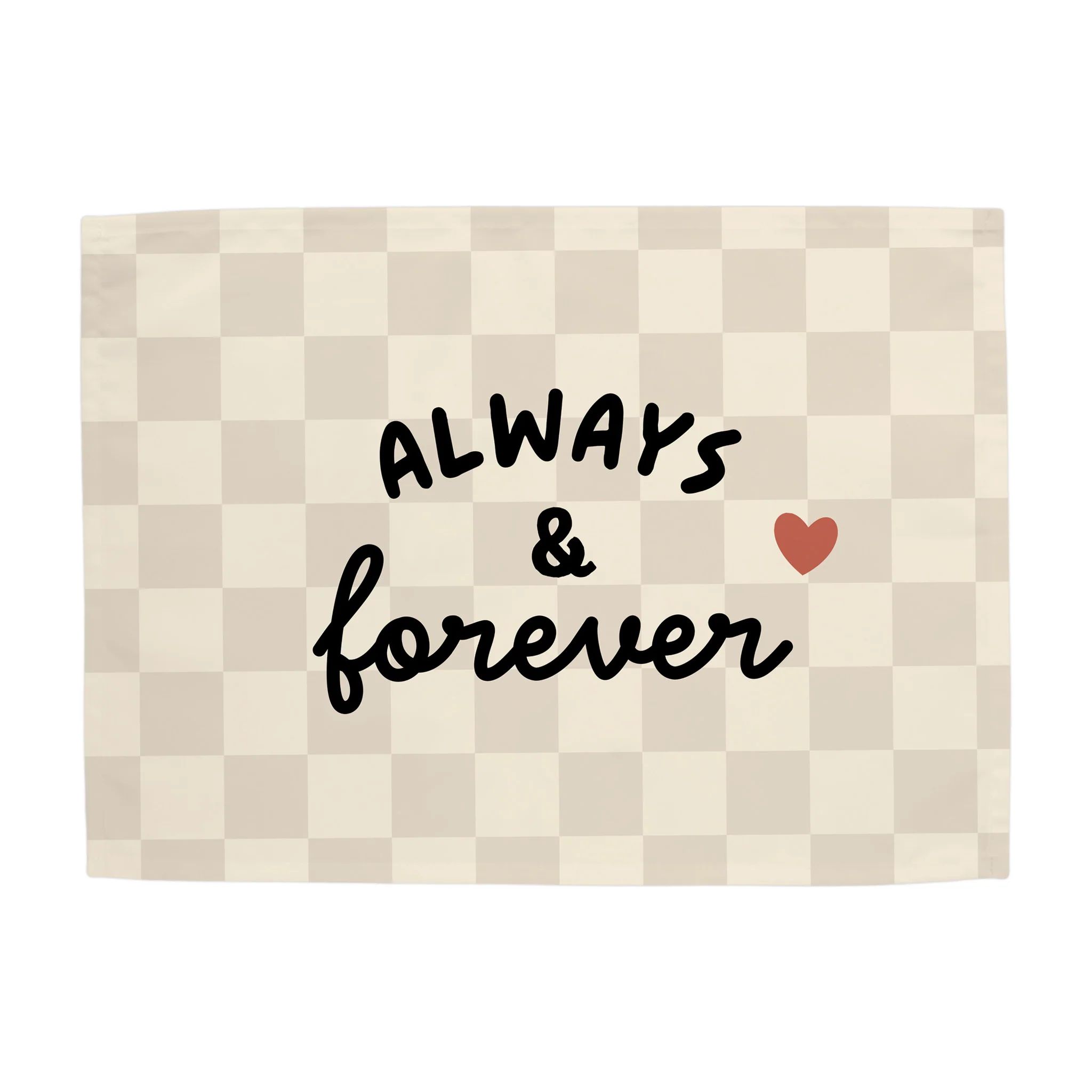 {Beige Check} Always & Forever Banner | Hunny Prints
