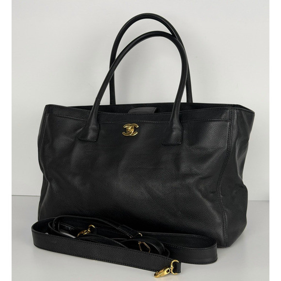 Chanel Cerf Executive Tote Bag in Black Caviar Leather C6 | Poshmark