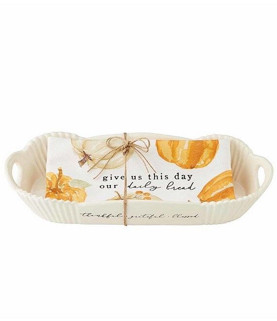 Harvest Pumpkin Bread Bowl & Towel Set | Dillards