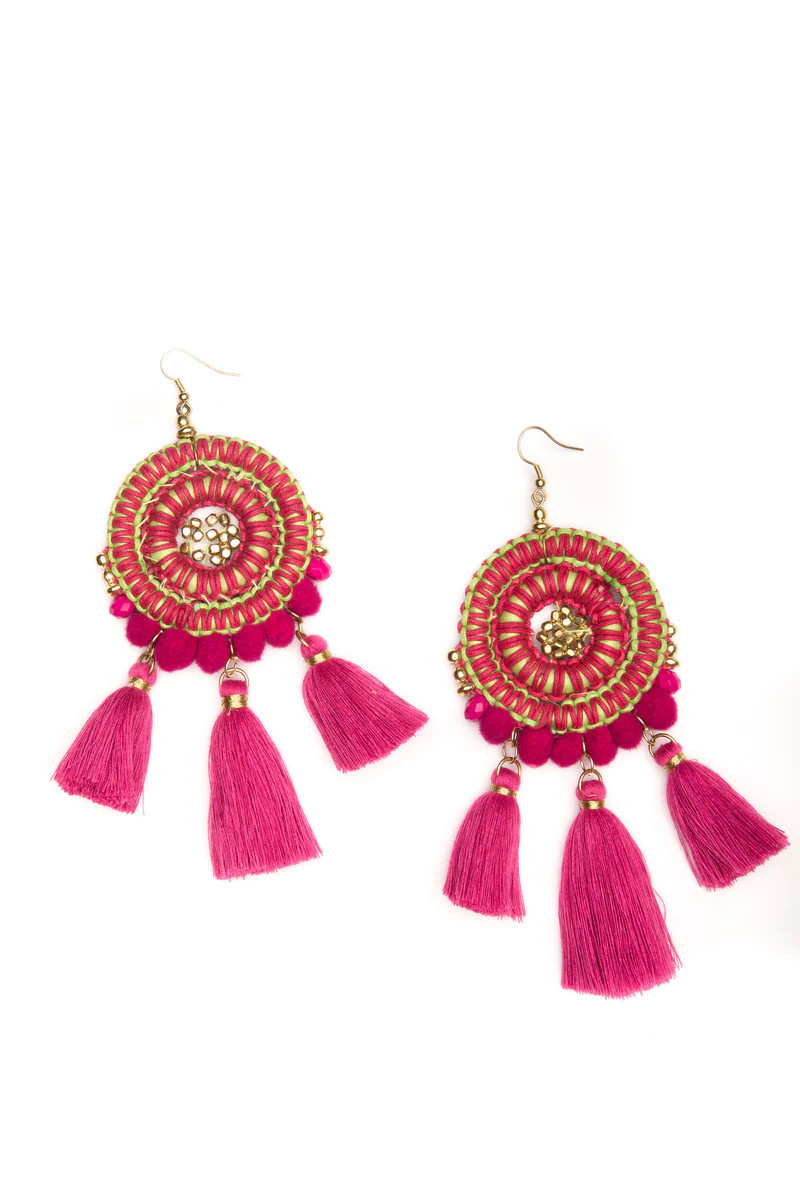 Large Round Drop Earrings | Tara Grinna