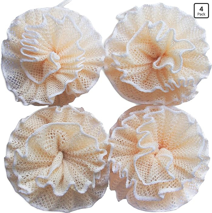 Super Exfoliating Home Spa Weave Loofah Shower Sponge Pouf Mesh Brush - Bath Spa Puff Scrubber Ba... | Amazon (US)