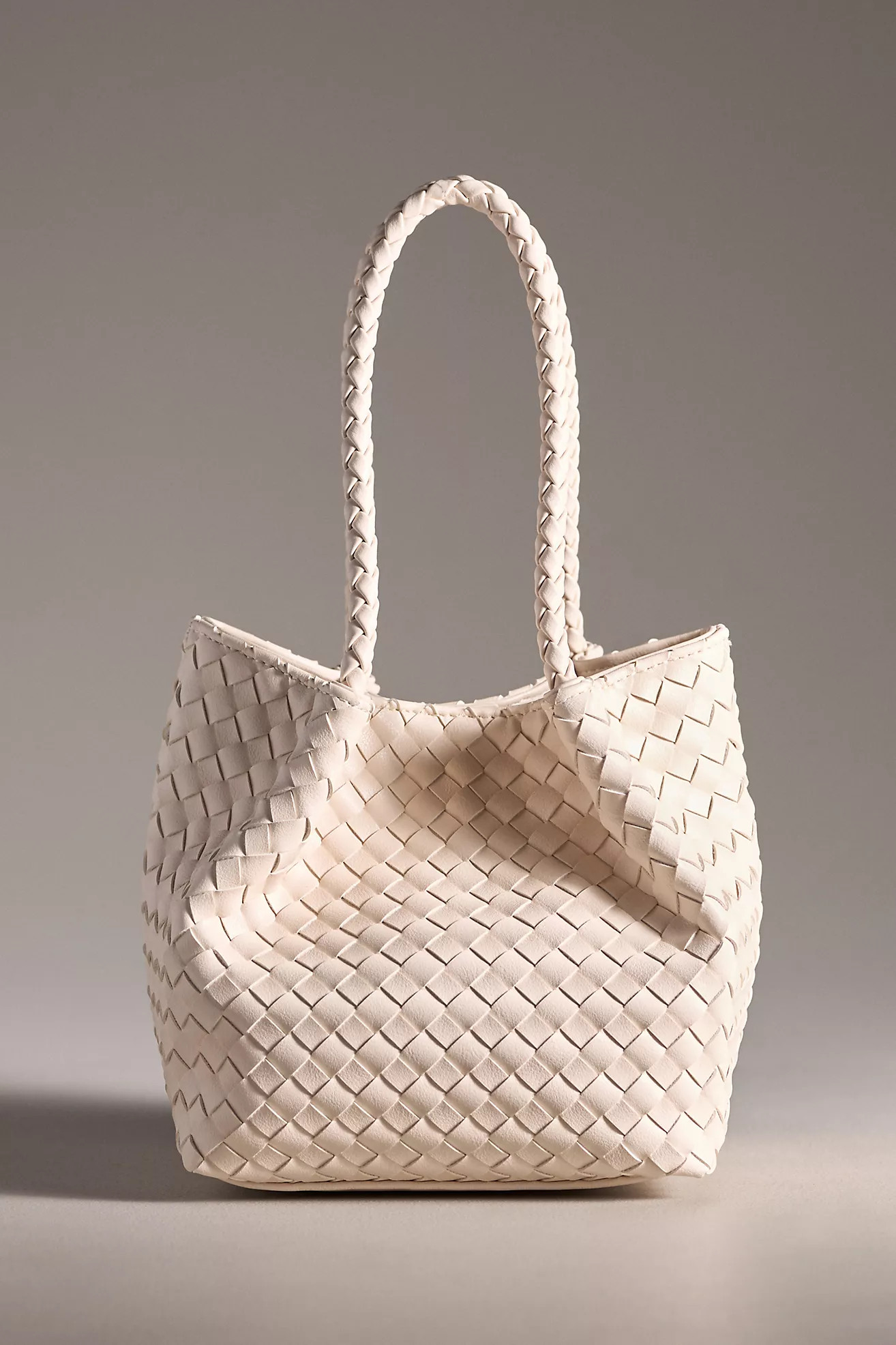 Melie Bianco Woven Faux-Leather Tote Bag | Anthropologie (US)