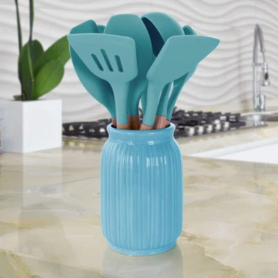 9-Piece Cookware Utensil Set with Ceramic Holder | Wayfair North America