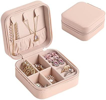 CARURLIFF Mini Jewelry Travel Case,Small Travel Jewelry Organizer,Travel Portable Jewelry Case fo... | Amazon (US)