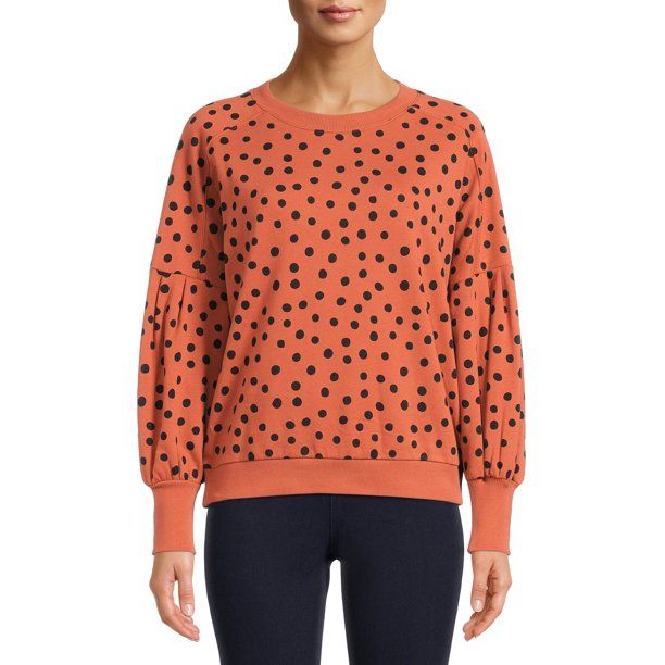 The Get Women's Dropped Shoulder Puff Sleeve Sweatshirt | Walmart (US)