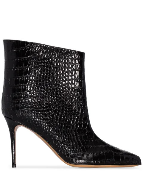 90mm crocodile-effect ankle boots | Farfetch (UK)