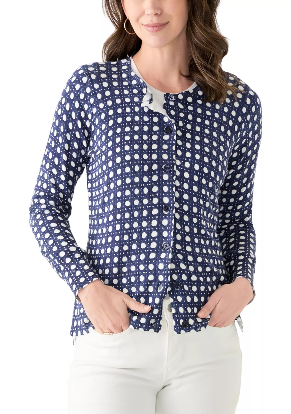 Women's Long Sleeve Printed Button Front Cardigan | Belk