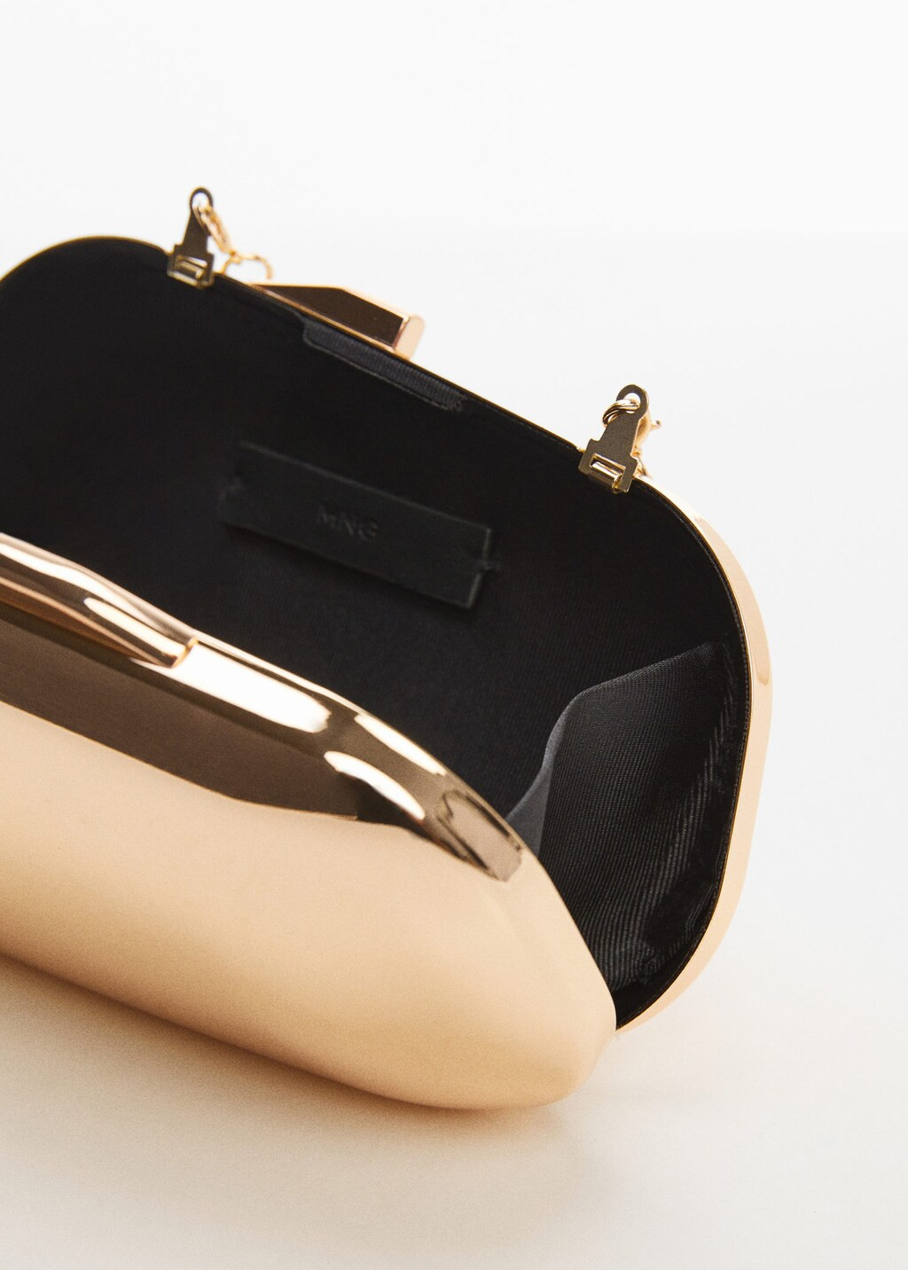 Metallic clutch bag -  Women | Mango USA | MANGO (US)