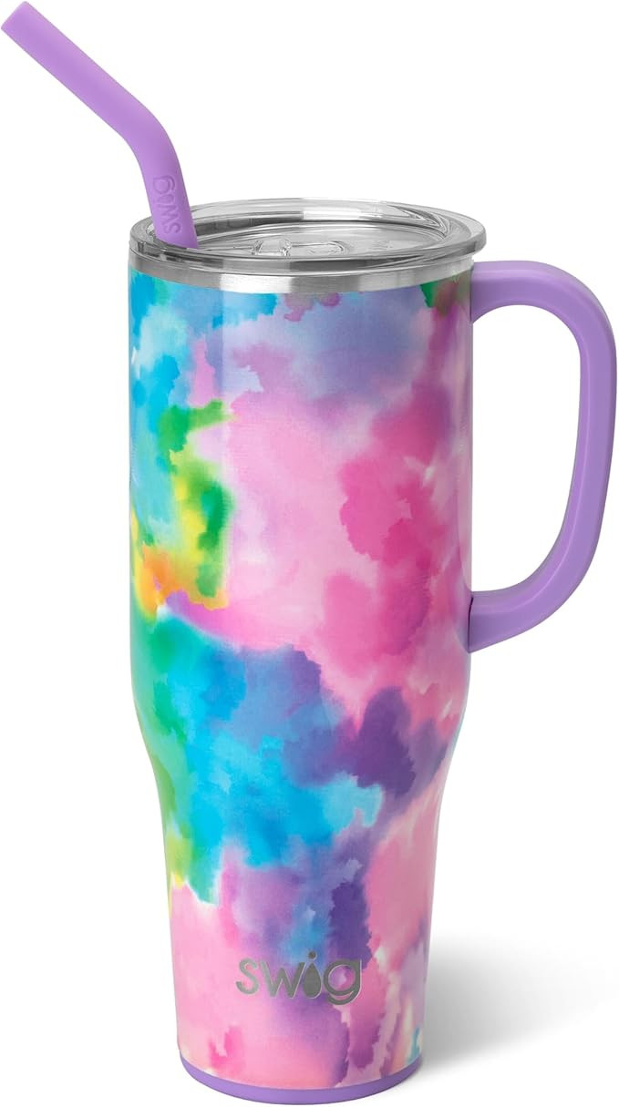 Swig Life 40oz Mega Mug, 40 oz Tumbler with Handle and Straw, Cup Holder Friendly, Dishwasher Saf... | Amazon (US)