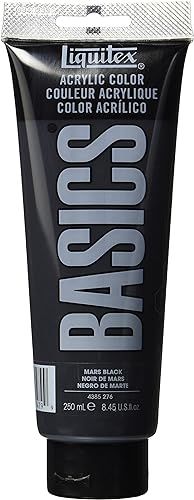 Liquitex BASICS Acrylic Paint, 8.45-oz tube, Mars Black | Amazon (US)