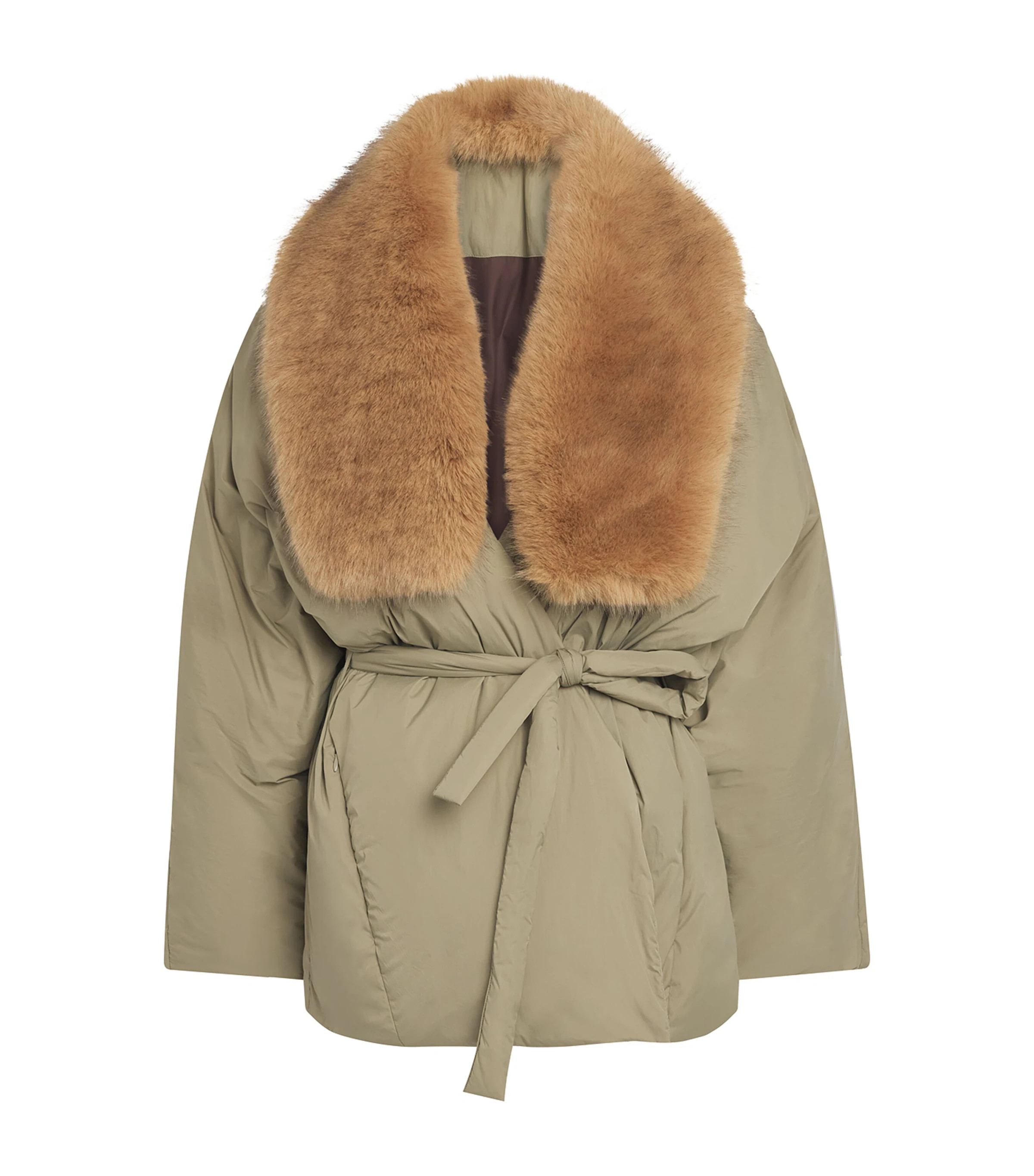 Source Unknown Down Faux-Fur-Trim Egizio Puffer Jacket | Harrods UK