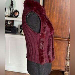 Vintage Rabbit‎ Fur Wool Blend Burgundy Vest | Poshmark