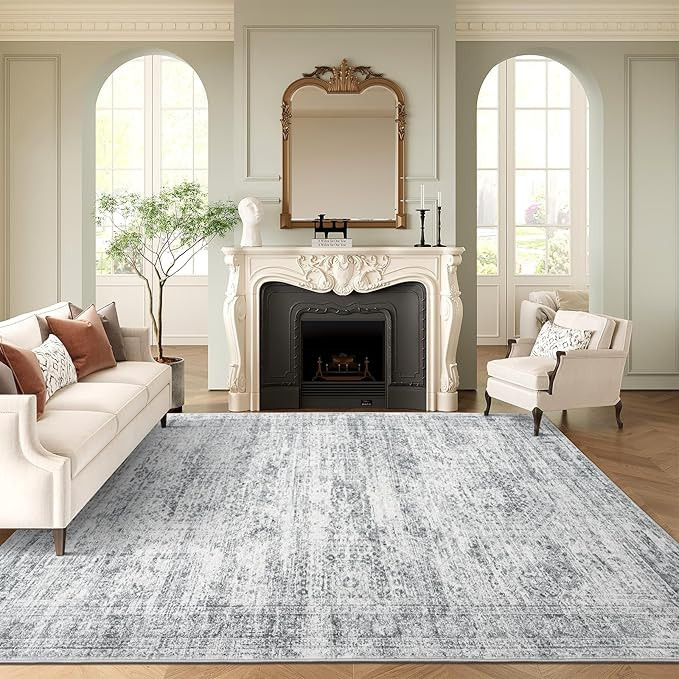 6x9 Area Rug for Living Room Washable 6x9 Gray Rug Non-Slip Modern Rugs for Bedroom Dinning Room ... | Amazon (US)