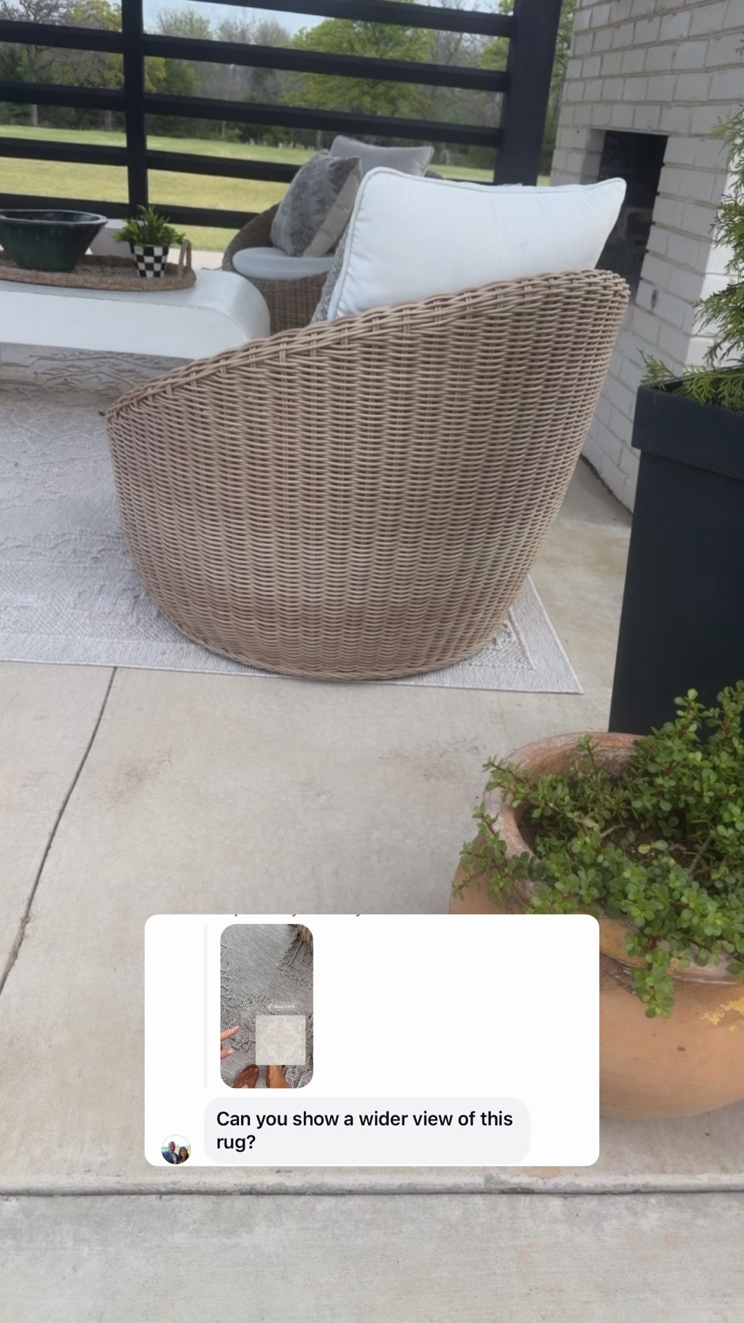 Outdoor rug. Mine is 9 x 12 sold out currently 

#LTKHome #LTKOver40