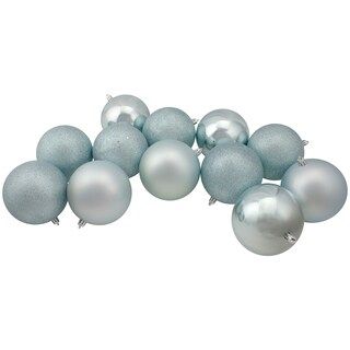 Northlight 12ct Mermaid Blue Shatterproof 4-Finish Christmas Ball Ornaments 4" (100mm) | Michaels | Michaels Stores