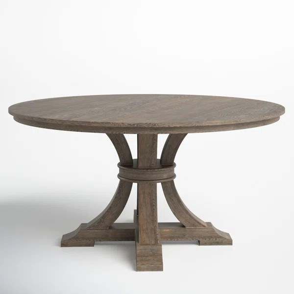 Therman 60" Mango Solid Wood Pedestal Dining Table | Wayfair North America