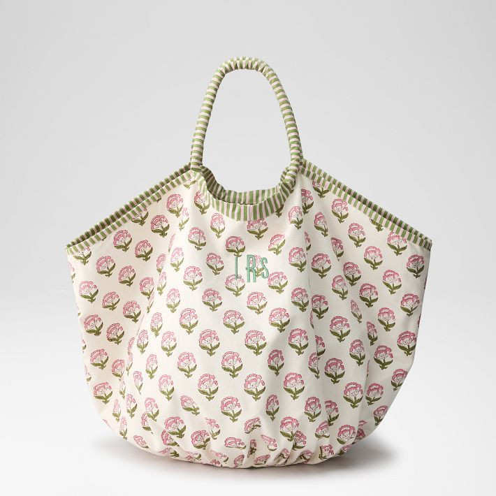 Block Print Oversized Canvas Tote | Mark and Graham
