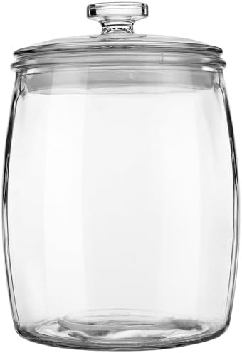 Folinstall Wide Mouth Apothecary Jar with Lid, 0.5 Gallon Glass Jar for Kitchen Storage and Laund... | Amazon (US)