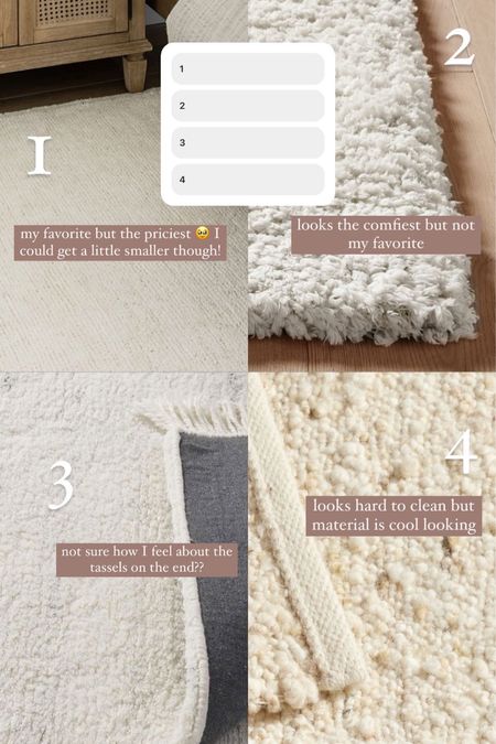 The white rugs I’m in between! 🤍🙌🏽 love all these having the hardest time deciding! 

#LTKhome