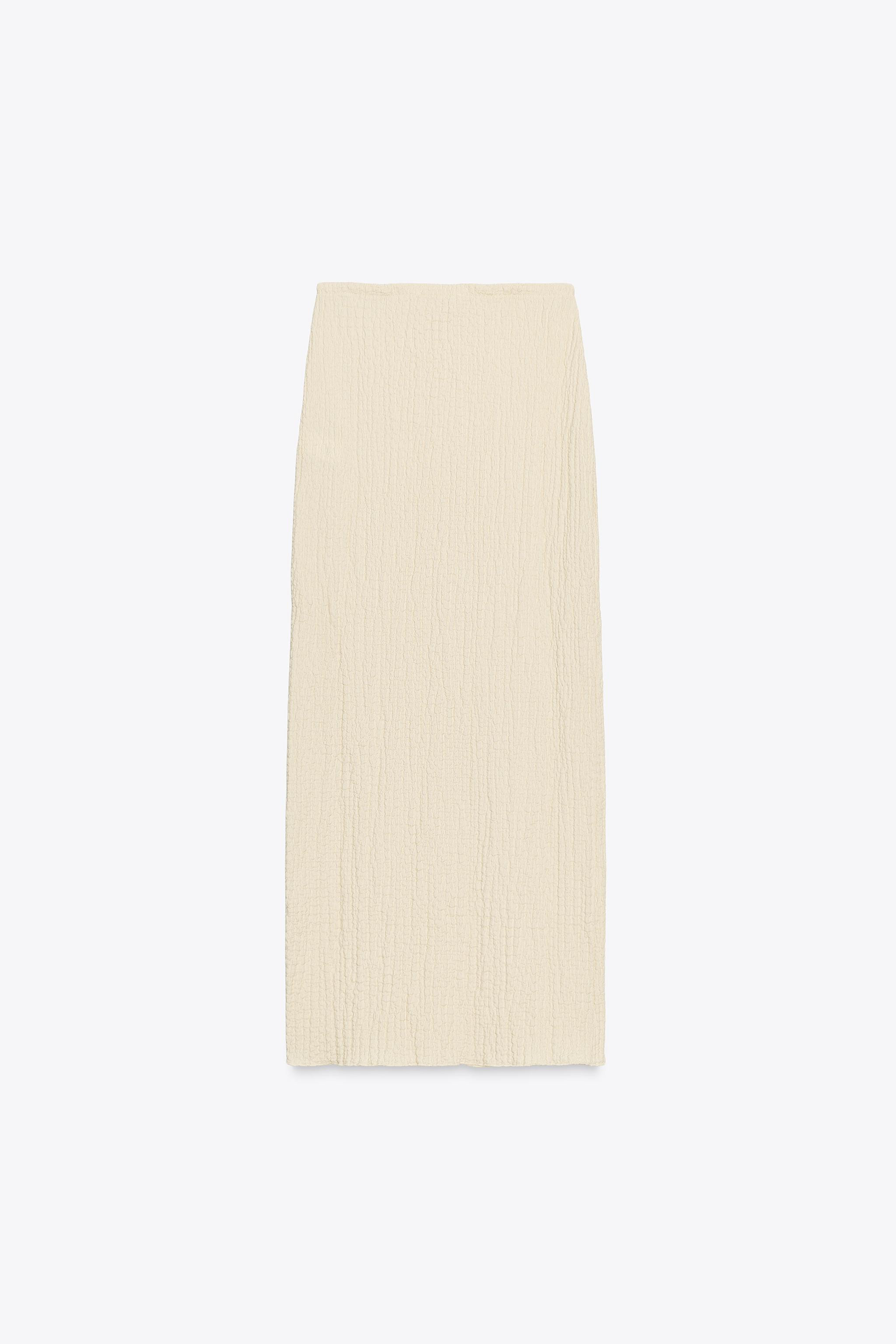 TEXTURED MIDI SKIRT | Zara US