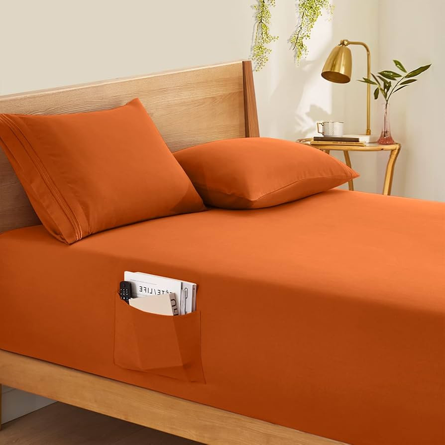 Horbaunal Extra Deep Pocket King Fitted Sheet Only - Fits Up to 24 Inch Mattress - Luxury 1800 Th... | Amazon (US)