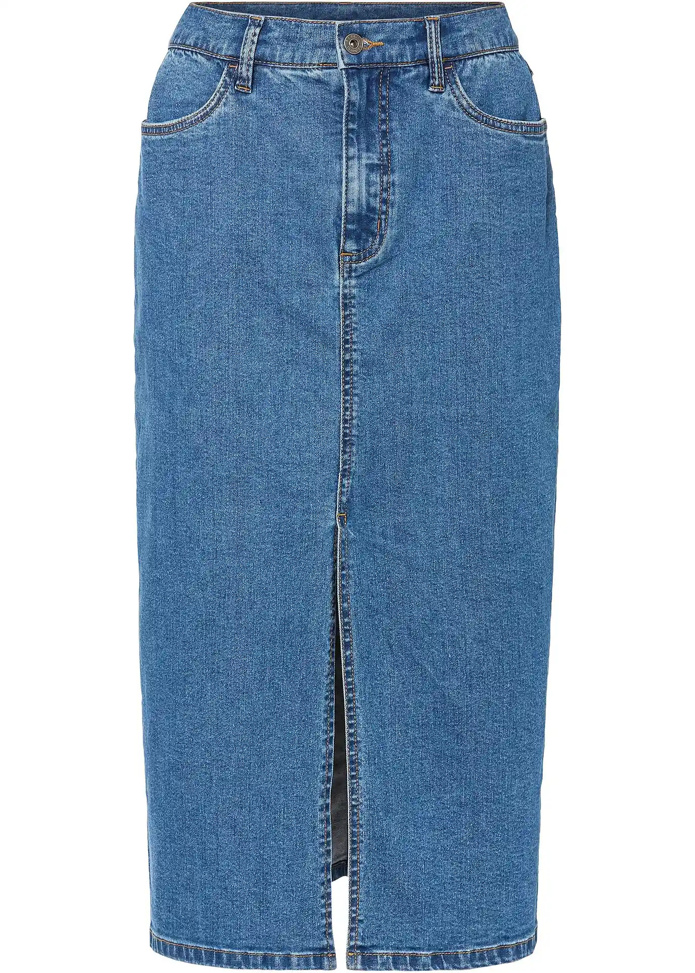 Jupe en jean longue avec fente | Bonprix FR