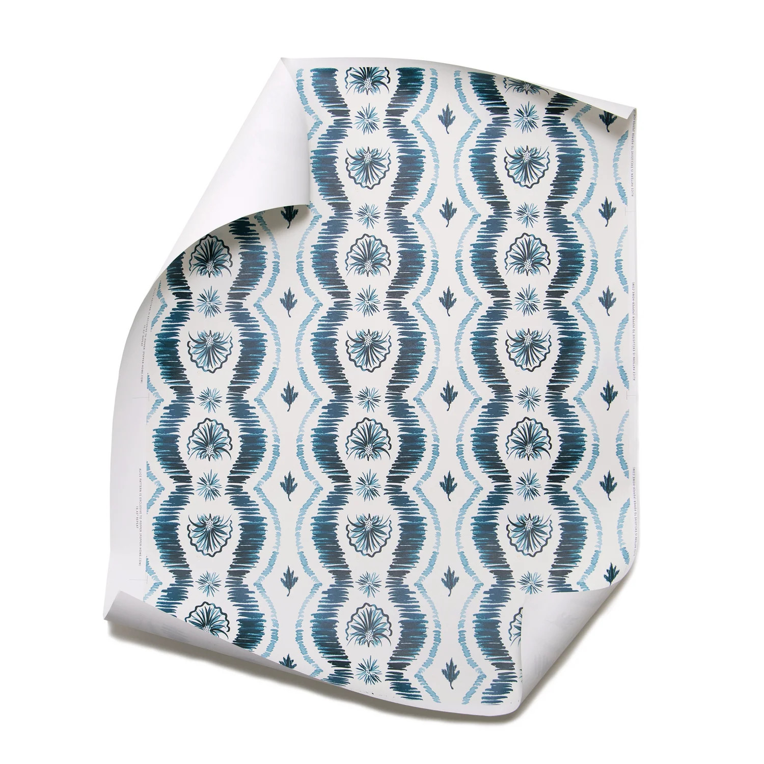 Pepper Home | Blue Ikat Wallpaper | Pepper