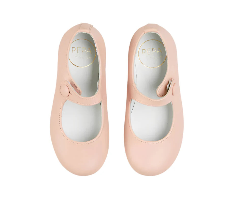 Pepa London Pink Leather Mary Jane Shoes | JoJo Mommy