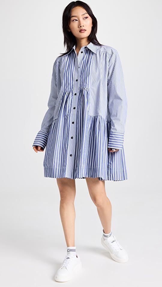 Stripe Cotton Wide Mini Shirt Dress | Shopbop