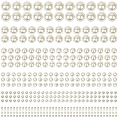 1980Pcs Self Adhesive Pearl Stickers, Shynek Pearls Sticker Gems for Hair, Face, Makeup, Eye, Nail, Crafts, Assorted Sizes | Amazon (US)