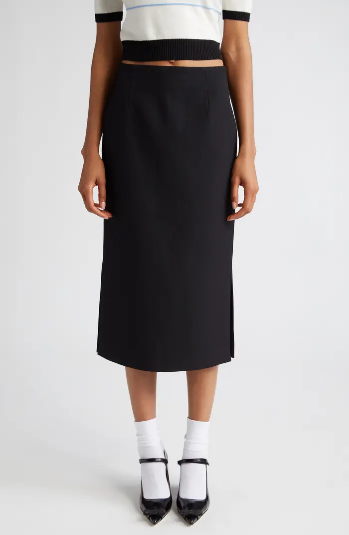 Shushu/Tong Double Slit Wool & Silk Sweater Skirt | Nordstrom | Nordstrom