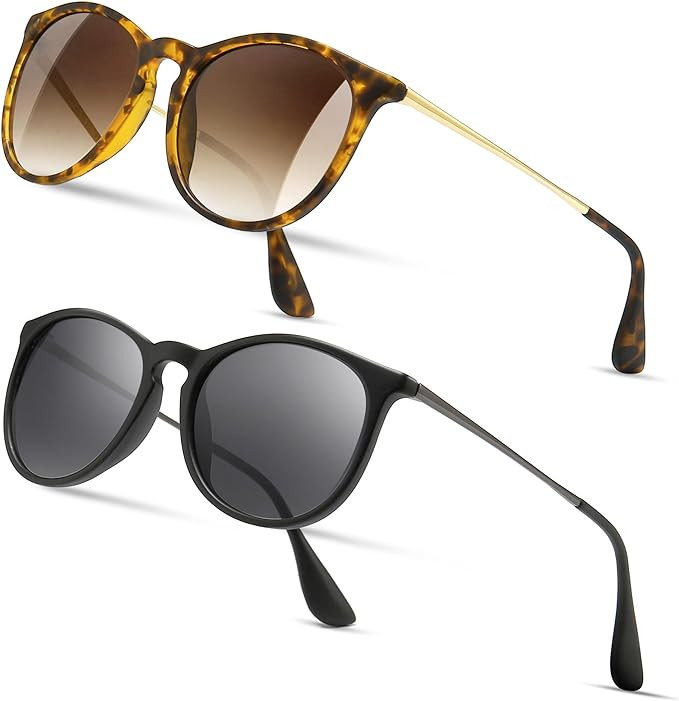 SUNGAIT Premium Vintage Round Sunglasses for Women Men Classic Retro Trendy Style | Amazon (US)
