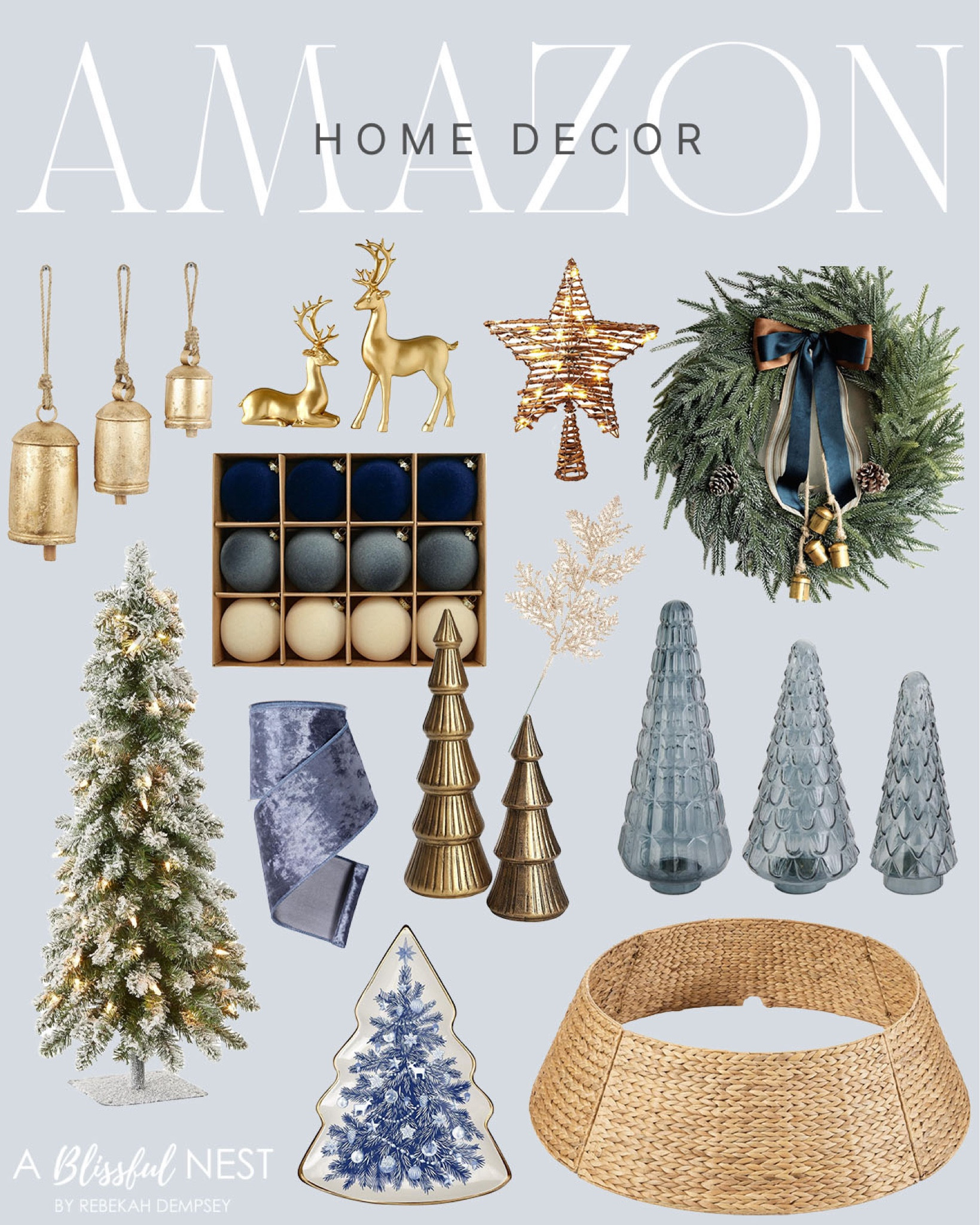 The most beautiful blue and gold Christmas decor from Amazon! 

#amazonhome

Amazon home. Amazon finds. Amazon blue gold Christmas decor. Amazon holiday home decor  

#LTKHoliday #LTKHome #LTKSeasonal