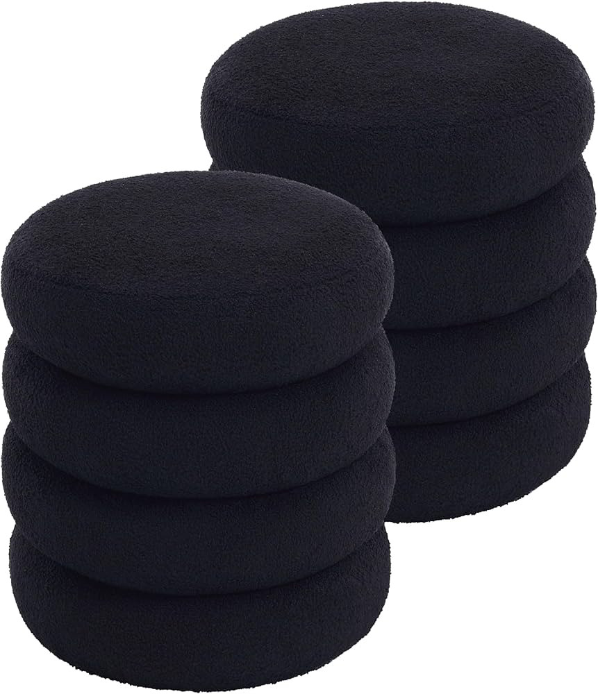 Flouki Ottoman with Storage, 16" Round Storage Ottoman, Foot Stools with Removable Lid, Vanity St... | Amazon (US)