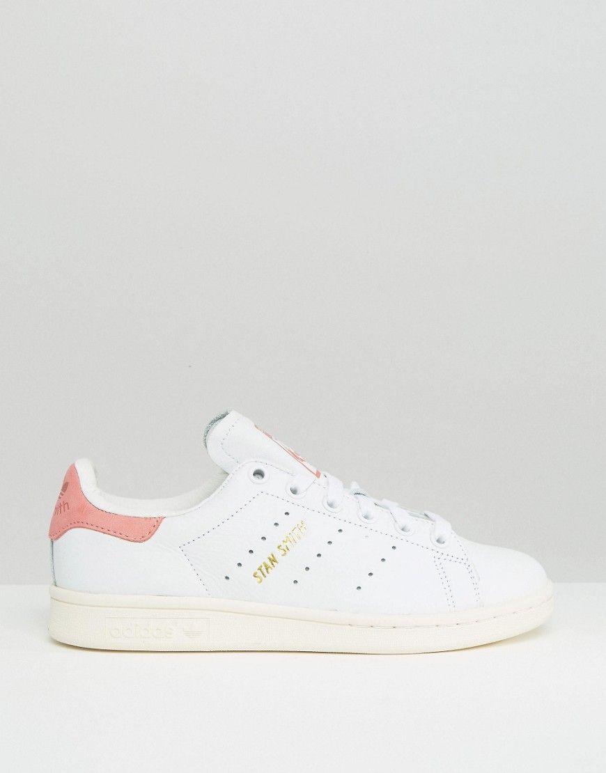 adidas Originals White And Pink Stan Smith Trainers | ASOS UK